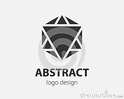 Trend logo vector hexagon tech design. Technology logotype for smart system, network application, crypto icon Vector Illustration