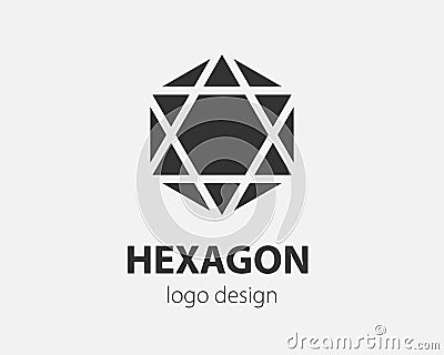 Trend logo vector hexagon tech design. Technology logotype for smart system, network application, crypto icon Vector Illustration