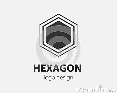 Trend logo vector hexagon tech design. Technology logotype for smart system, network application, crypto icon Vector Illustration