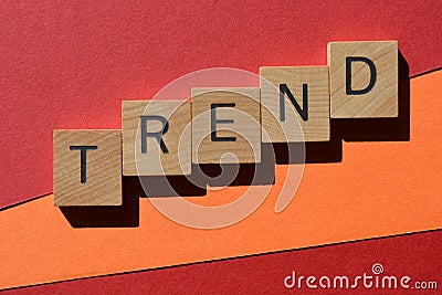Trend, word as banner headline Stock Photo