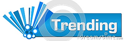 Trending Blue Graphical Horizontal Stock Photo