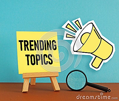 Trending Topics are shown using the text Stock Photo