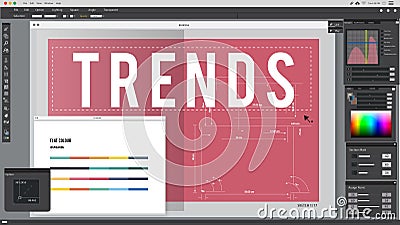 Trends Trendy Trending Popular Vogue Modern Concept Stock Photo