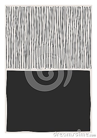 Trendy abstract creative minimalist artistic hand drawn composition Vector Illustration