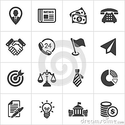 Trendy business and economics icons set 1. Vector Vector Illustration