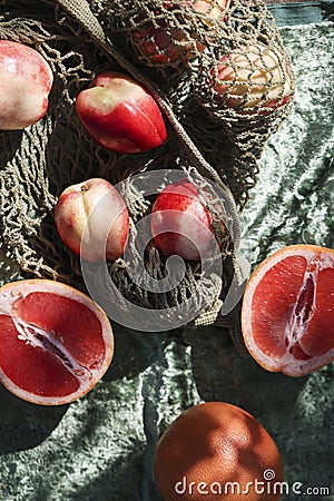 Zero waste, eco friendly concept. summer picnic style Stock Photo