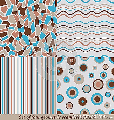 Trendy Colorful Seamless Patterns,collection Vector Illustration