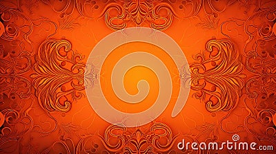 trendy cool orange background Cartoon Illustration