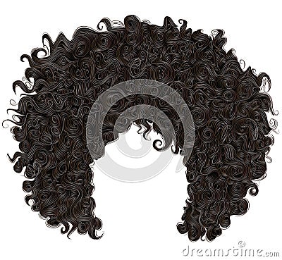 Trendy curly african black hair . fashion beauty style . Stock Photo