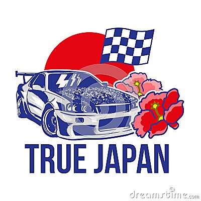 Sport Japan car Vector Illustration