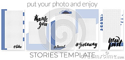 Trendy editable template for social Vector Illustration