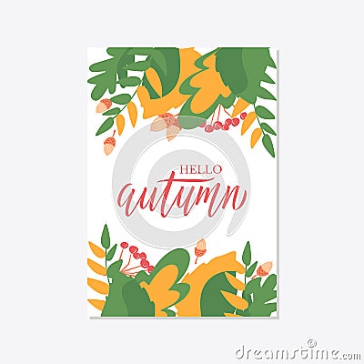 Trendy and elegant autumn background Vector Illustration