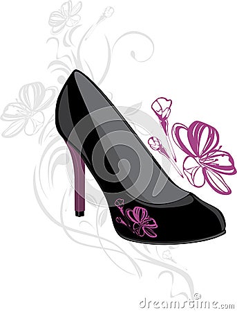 Trendy elegant shoes Vector Illustration