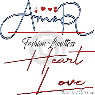 Trendy fashion T-shirt print for textile amor fashion limitless design pattern Vector Illustration