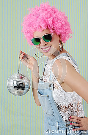 Trendy funky girl Stock Photo