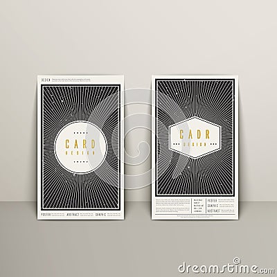 Trendy geometric element business card design Vector Illustration