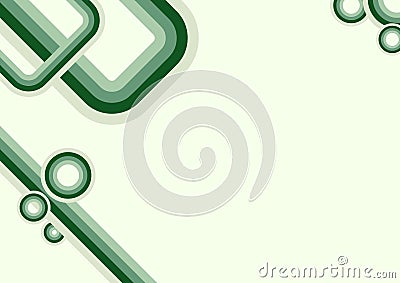 Trendy geometric green Vector Illustration