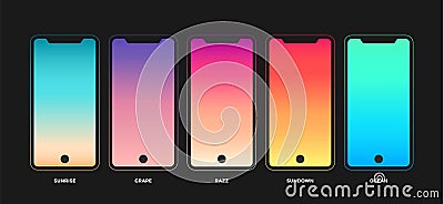 Trendy gradient swatches Vector Illustration