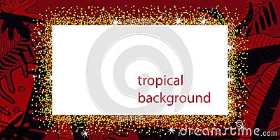 Trendy horizontal background decorated by frame Vector Illustration