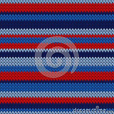 Trendy horizontal stripes knit texture geometric Vector Illustration