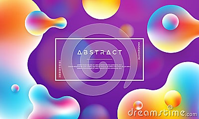 Trendy Liquid color background. Modern purple background. Modern abstract dynamic liquid design posters Vector Illustration