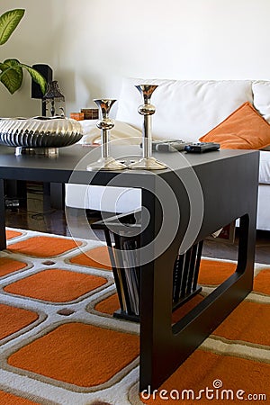 Trendy Modern Dining Room Stock Photo