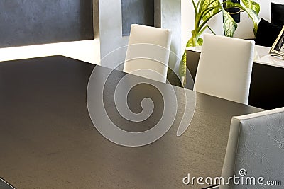 Trendy Modern Dining Room Stock Photo