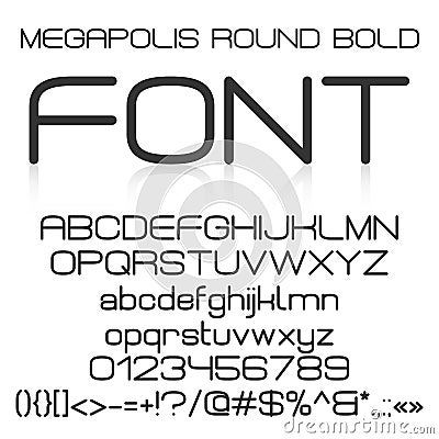 Trendy modern elegant bold font alphabet Vector Illustration