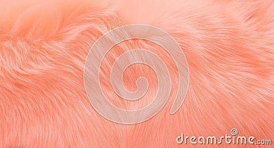 Trendy peach fur texture close up. Abstract apricot wool structure background. Color the year 2024 Peach Fuzz Stock Photo
