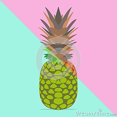 Trendy pineapple Vector Illustration