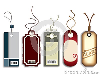 Trendy Price Tags Vector Illustration