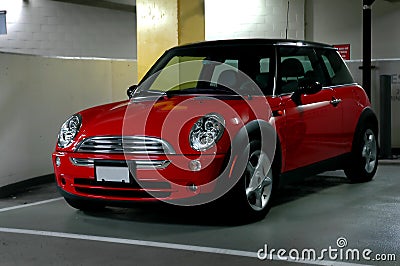 Trendy Red Sports Car Stock Photo