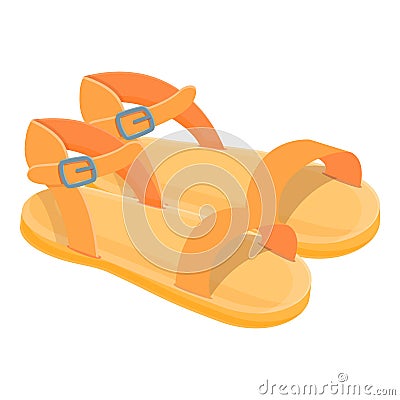 Trendy sandals icon, cartoon style Vector Illustration