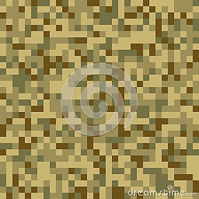 Trendy Seamless digital pixel camouflage pattern Vector Illustration