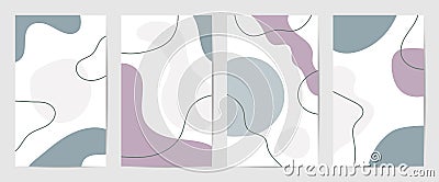 Set shape creative backgrounds. Vector Illustration