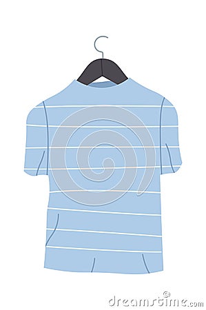 Trendy shirt in stripes flat icon Vector Illustration