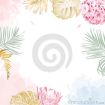 Trendy simple flat lay design vector square background. Vector Illustration