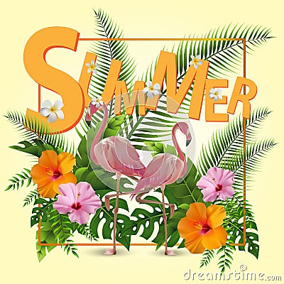 Trendy Summer Tropical Design01 Vector Illustration