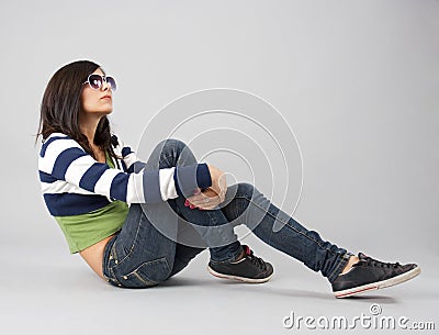 Trendy teenage girl Stock Photo