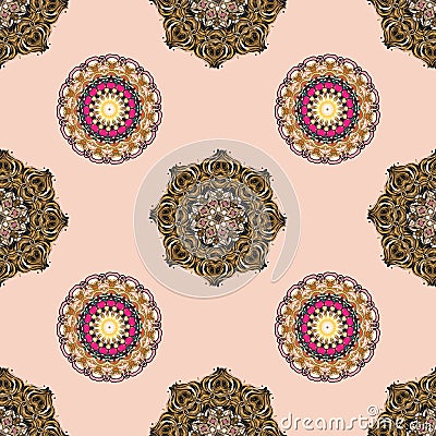 Trendy vector and decorative set of complex mandala and detailed pattern Stock Photo