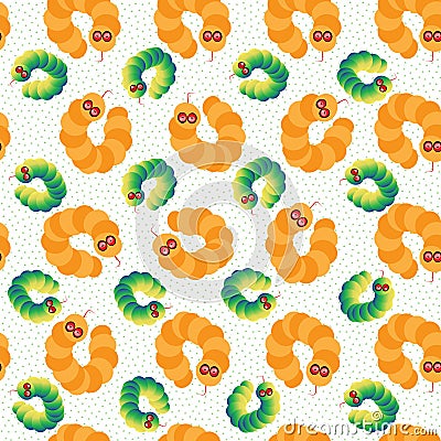 Trendy vector and tropical snakes seamless pattern Cartoon Illustration