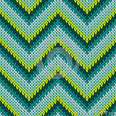 Trendy zigzag chevron stripes knitting texture Vector Illustration