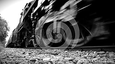 Treno del vapore in in bianco e nero Treno del vapore in in bianco e nero