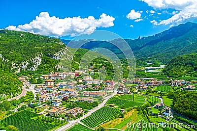 Trentino rural landscape, Drena village Stock Photo