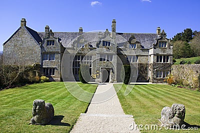 Trerice country house Garden Editorial Stock Photo