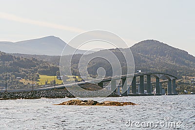 The Tresfjord Bridge, Norway, Europe Stock Photo