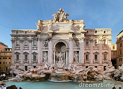 The Trevi fountain, most beautiful fountian in the world, Rome, Italy Stock Photo