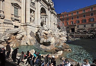 Trevi Fountain.Rome Editorial Stock Photo