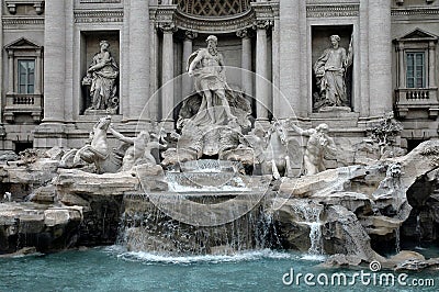 Trevi Fountain in Rome Stock Photo