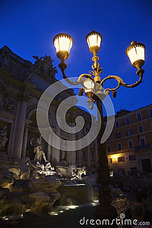 Trevi Fountain in Rome, Italy. Stock Photo